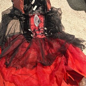 Kids Vampire Costume - Red and Black